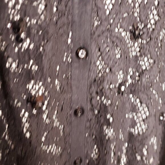 Charter Club Plus Womens Black Lacey Sequin Cardigan Sweater 1X - Picture 3 of 7